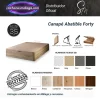 Canapé Abatible Forty con diseño moderno y gran capacidad de almacenamiento detalles