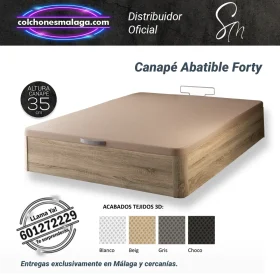 Canapé Abatible Forty con diseño moderno y gran capacidad de almacenamiento