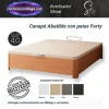 Canapé Abatible Forty con Patas, acabado en Cambrian con patas robustas.