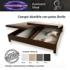 Canapé Abatible Berlín con altura de 41 cm y tapa 3D ventilada. Con patas