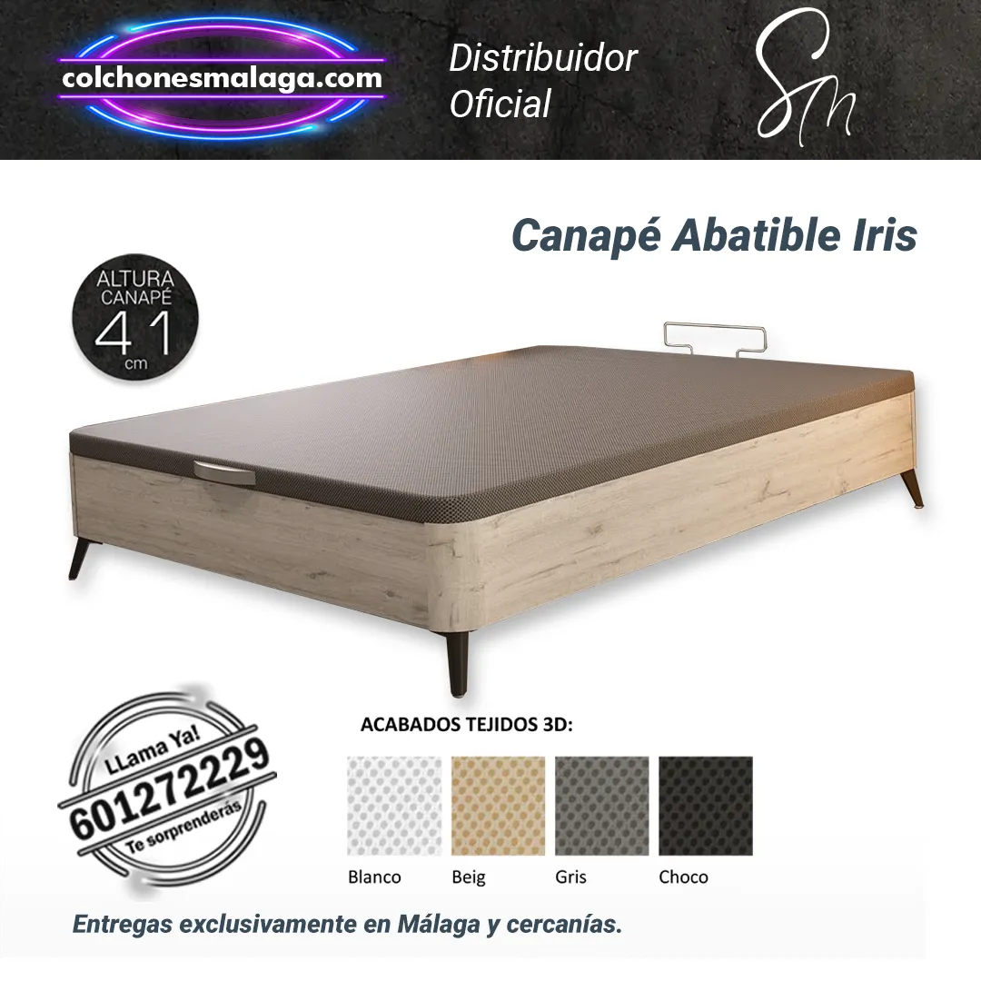 canape abatible iris 3 Canapé Abatible Iris en color Cambrian, con patas metálicas de 12 cm