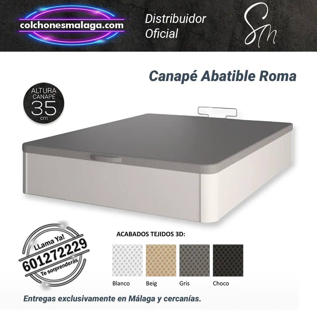 canape abatible roma 3 Canapé Abatible Roma con diseño clásico y amplia capacidad de almacenamiento