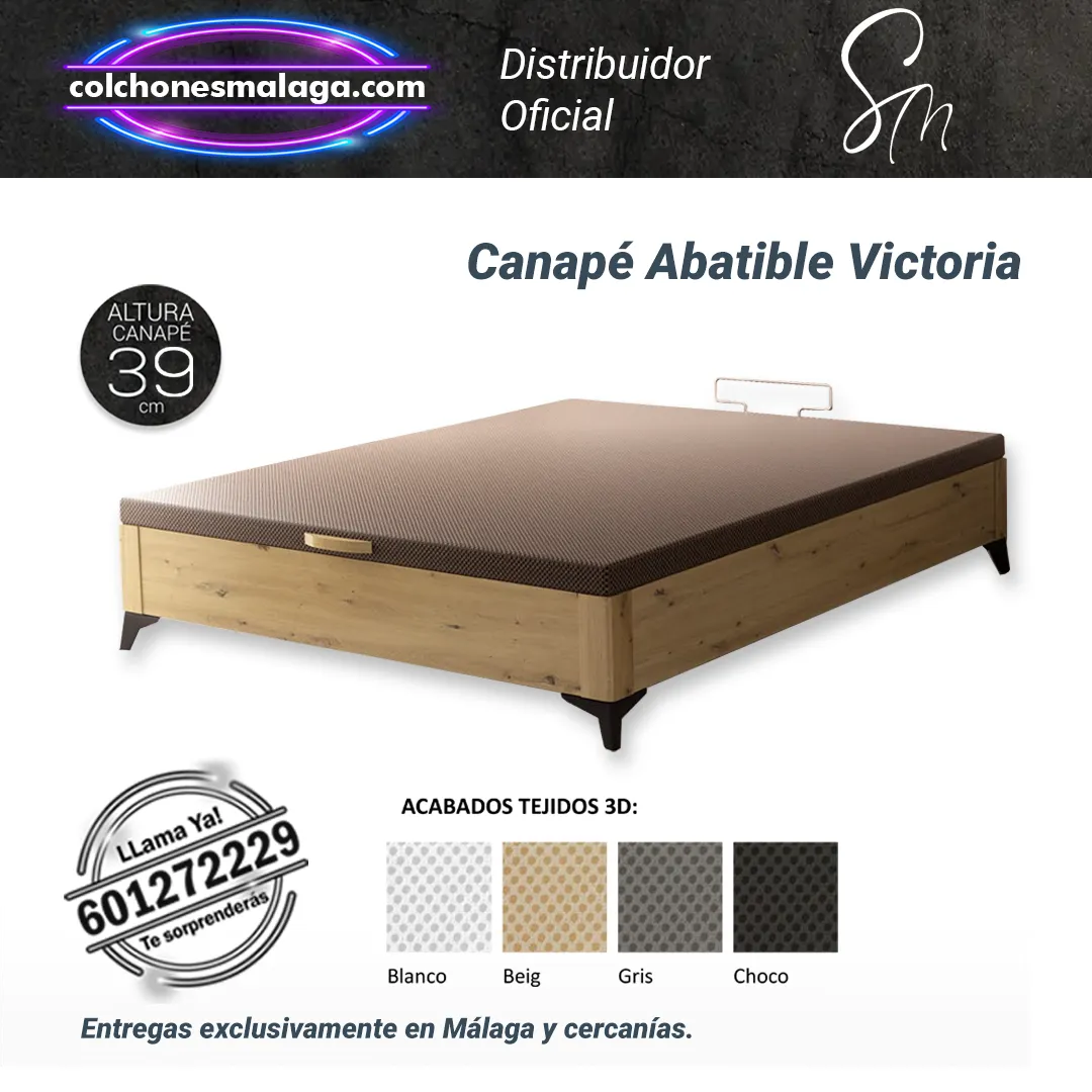 canape abatible victoria 3 Detalle del tejido 3D ventilado y acabado en melamina del Canapé Abatible Victoria.