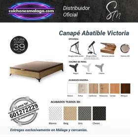 Detalle del tejido 3D ventilado y acabado en melamina del Canapé Abatible Victoria.