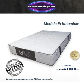 Los Colchones de muelles ensacados Extralumbar de 30 cm, firmeza extra alta y doble cara con muelles ensacados y viscoinstant.