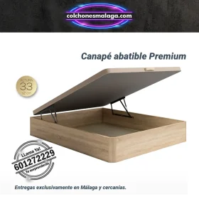 Canape Abatible Premium con apertura frontal y diseño moderno.