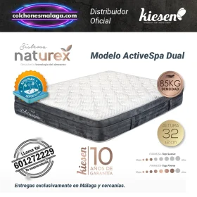 Colchones de Muelles Inyectados ActiveSpa Dual - 32 cm con tecnología Naturex.