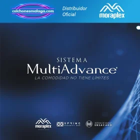 Presentación oficial del Sistema MultiAdvance de Moraplex, destacando la combinación de muelles ensacados y tecnología Spring Security Box.