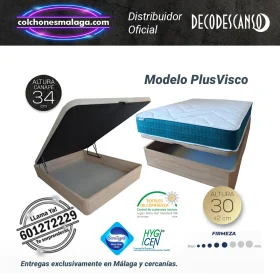 Colchones Viscoelasticos PlusVisco con Canape Abatible Oro 30 cm