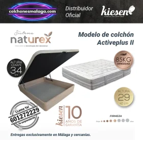 Colchon de Muelles Activeplus II Kiesen con canapé abatible de 30 mm de espesor