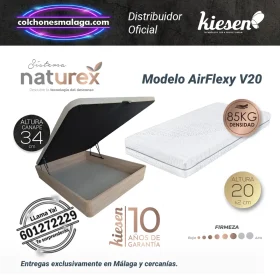Colchon Airflexy V20 Kiesen con firmeza alta y canape abatible