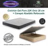 Colchones gel pure 22k onix 20 cm + canapé abatible reforzado