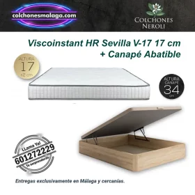 Inicio 23 Colchones viscoinstant hr sevilla v-17 17 cm + canapé abatible reforzado