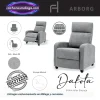 Sillon relax Dakota muelles ensacados con mecanismo manual de empuje, tapizado en tela Neve 85, ideal para aliviar la presion lumbar.