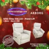 Sillon Relax Power Lift Dallas con Muelles Ensacados y Mando USB, tapizado en tela Nova, disponible en tres colores, promoción Mes de los Regalos en Málaga.