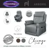 Sillon Chicago Double Power Lift 2 Motores, tapizado en tela Nova, ideal para mejorar la movilidad y ofrecer un descanso sin esfuerzo.