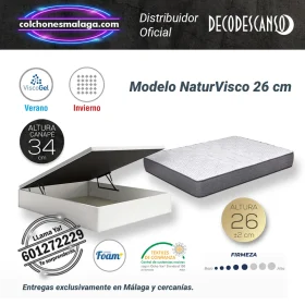 colchones viscoelasticos Naturvisco 26 cm con canape abatible Oro