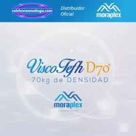 Colchón SleepMemory D70 Moraplex con ViscoTefh D70, 70 kg/m³ de densidad y soporte ergonómico avanzado.
