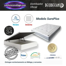 Imagen de los Colchones SuroPlus 30 cm con Canape Abatible, destacando su diseño elegante y funcional.