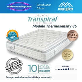 Colchones Viscoelasticos ThermoSensity S6 Moraplex con sistema Transpiral y Viscoextense de alta densidad.