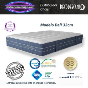 colchones de muelles dali 33 cm, doble capa de viscoinstant y box perimetral HR. Firmeza media y diseño premium