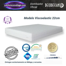 Colchones Viscoelastic 22 cm con núcleo perfilado HR y viscoinstant, firmeza alta y compatible con cama