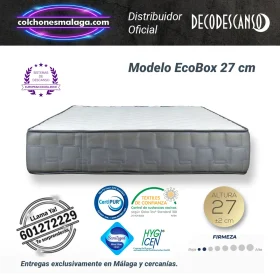 Colchones de muelles ecobox 27 cm con firmeza suave, transpirables y diseño ecologico