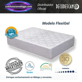 colchones de muelles ensacados Flexigel 30 cm con visco gel de alta densidad