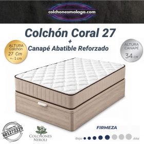 Colchón Coral 27 + Canapé Abatible Reforzado - colchonesmalaga.com