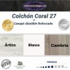 Acabados canapé Ártico Blanco Cambria - Coral 27 - colchonesmalaga.com