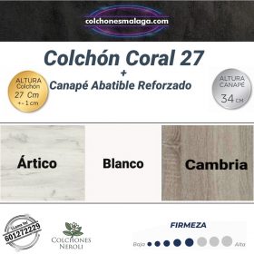 Acabados canapé Ártico Blanco Cambria - Coral 27 - colchonesmalaga.com