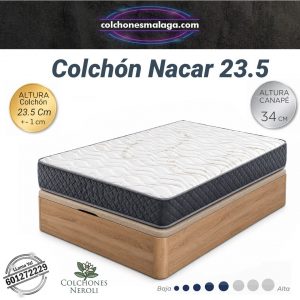 Colchón Nácar 23.5 + Canapé Abatible Reforzado - colchonesmalaga.com