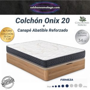 Colchón Onix 20 + Canapé Abatible Reforzado - colchonesmalaga.com