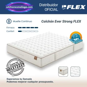 colchones de muelle continuo ever strong flex 30 cm con muelle continuo Multielástic Strong Support, firmeza alta, ideal para deportistas, entrega profesional en Málaga.