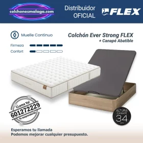 Colchones de Muelle Continuo Ever Strong Flex 30 cm con Canapé Abatible, , firmeza alta, ideal para deportistas, entrega profesional en Málaga.