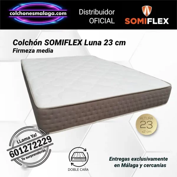 Colchones HR Luna Somiflex 23 cm sin muelles y con firmeza media