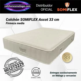 Colchones de muelles ensacados Ascot Somiflex 33 cm con firmeza media y confort premium