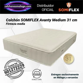 Colchones de muelles ensacados Avanty Medium Somiflex 31 cm con firmeza media y confort equilibrado