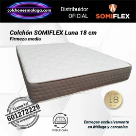 Colchones HR Luna Somiflex 18 cm perfil bajo sin muelles, colchon hr firmeza media