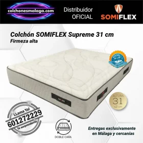Colchones de muelles ensacados Supreme Somiflex 31 cm con firmeza alta y box perimetral reforzado
