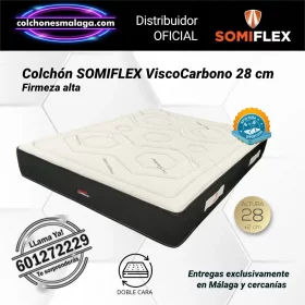 Colchones de muelles ensacados ViscoCarbono Somiflex 28 cm con firmeza alta y confort premium.