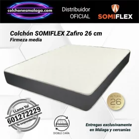 Colchones HR Zafiro Somiflex 26 cm sin muelles firmeza media, colchon hr somiflex