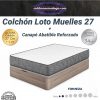 Pack Colchón Loto Muelles 27 cm con Canapé Abatible Reforzado
