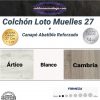 Canapé Loto Colores Ártico Blanco Cambria Canapé Abatible Reforzado del Loto Muelles 27 en colores Ártico, Blanco y Cambria