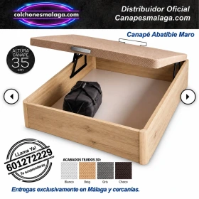 Canap&eacute; abatible Maro abierto, con 28 cm de altura interior