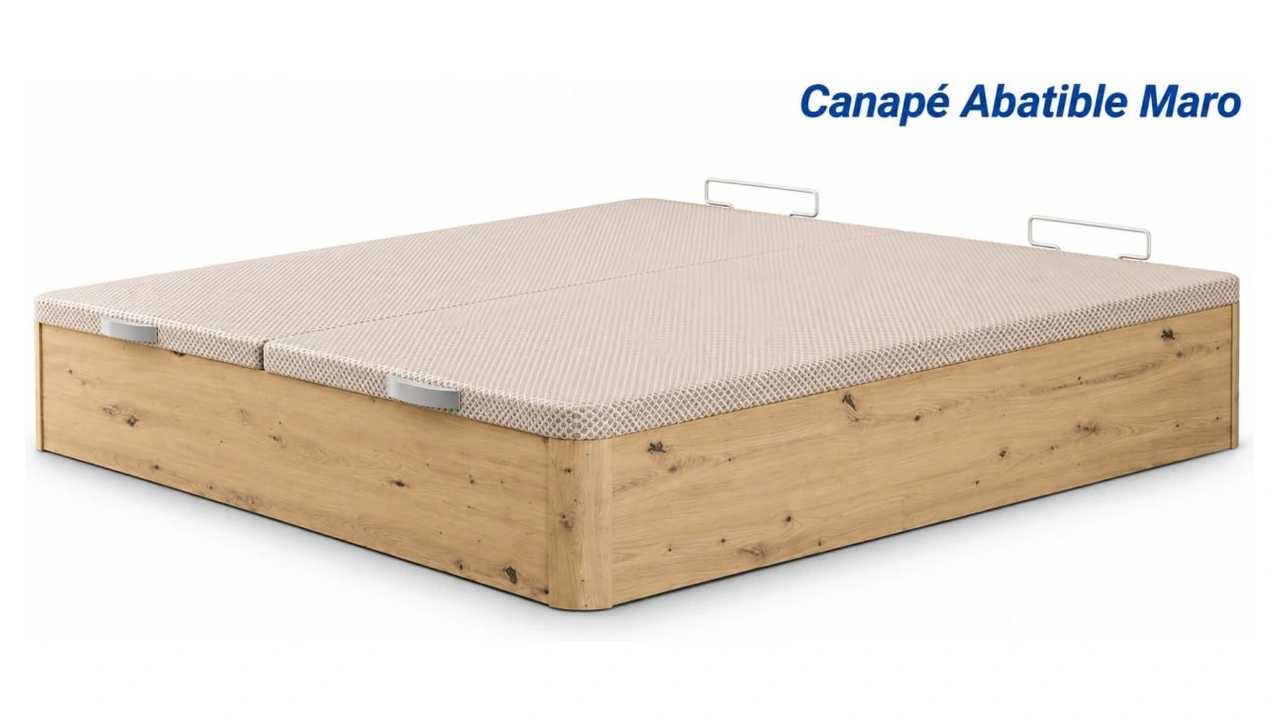 Canapé abatible Maro cerrado, acabado madera