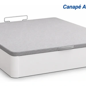 03-blanco-cerrado.webp Canapé abatible Maro 35 cm en blanco con tapa de tejido 3D gris