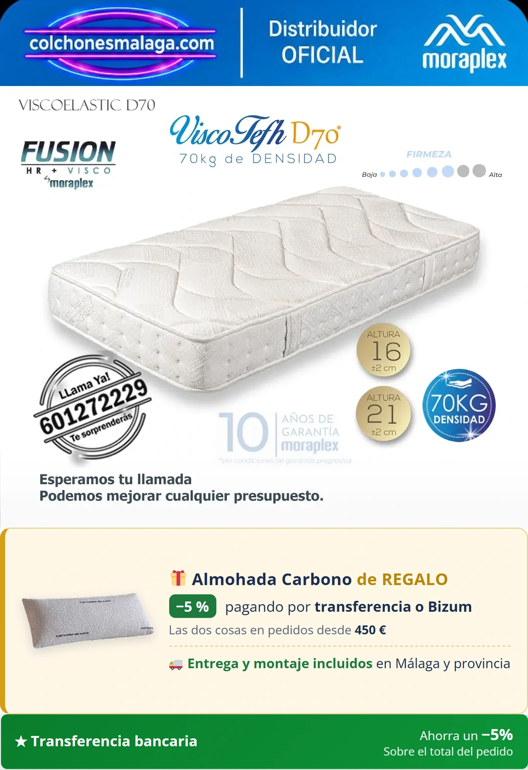 Colchon-Viscoelestico-HR-Moraplex-Viscoelastic-D70-cm-1-completa-1.webp Colchón Viscoelástico + HR Moraplex ViscoElastic D70 - Todosduermen.com — Distribuidores Oficiales Moraplex