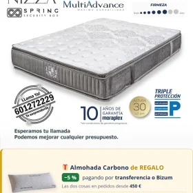 Colchón de Muelles Ensacados Moraplex Nizza - Todosduermen.com — Distribuidores Oficiales Moraplex
