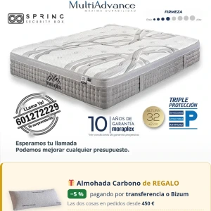 Colchón Muelles Esacados Moraplex Versalles - Todosduermen.com — Distribuidores Oficiales Moraplex